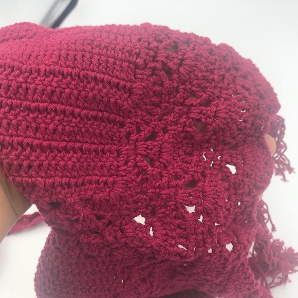 Red wine crochet croptop - Picture 4 of 4